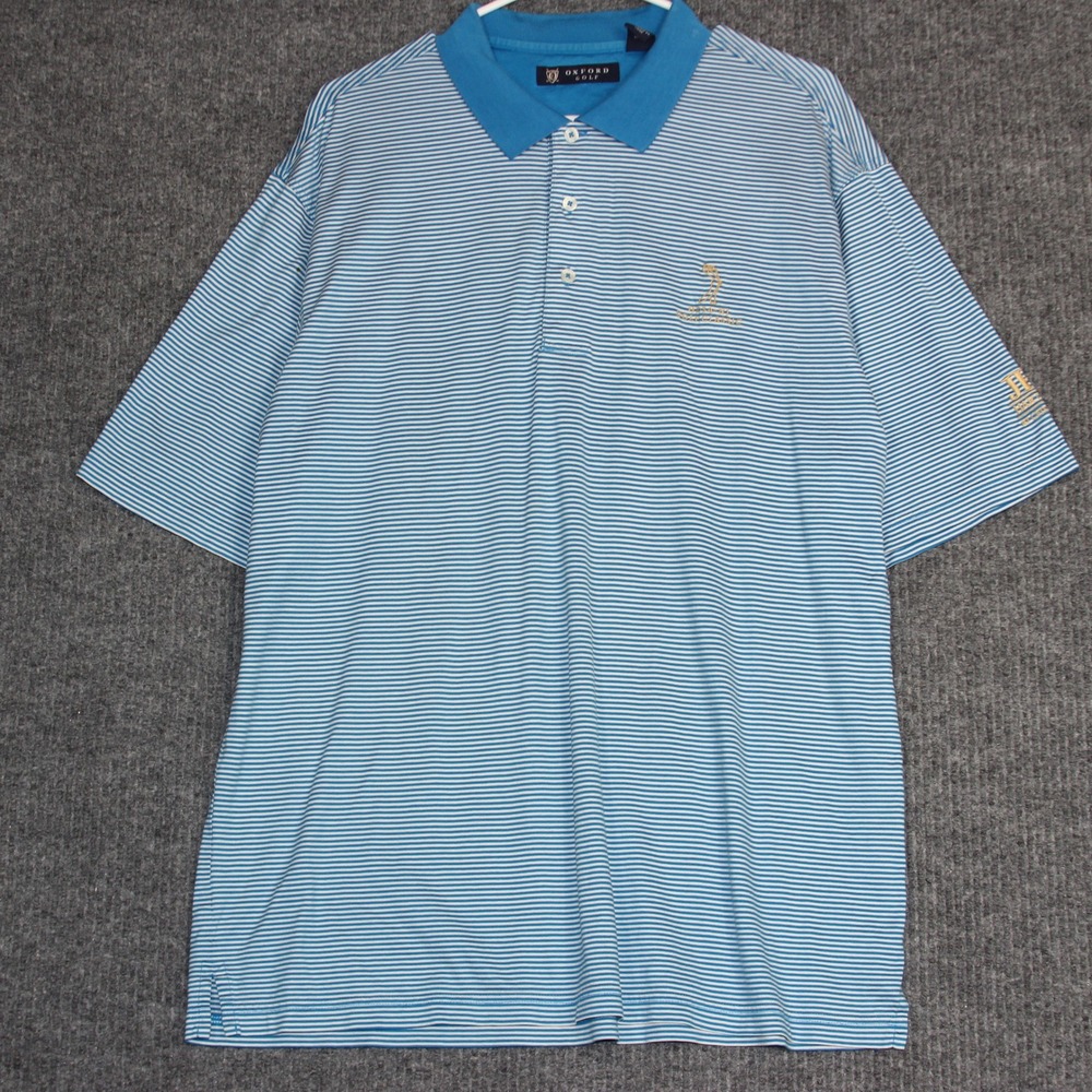 Oxford Golf Striped Polo Shirt Mens L Hartwyck At Cedar Brook‎ HISA-NI Golf